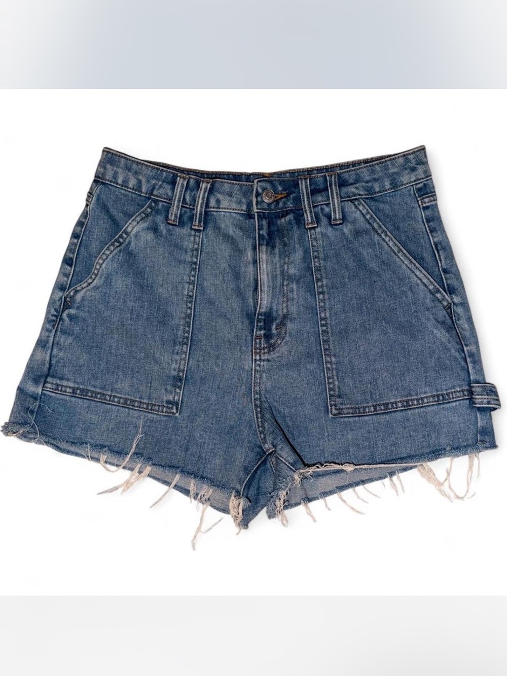 Wild Fable Highest-Rise Utility Big Pockets Denim Shorts - Blue